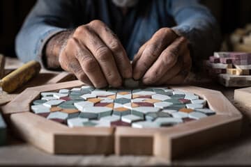 Artisan au travail dans notre atelier